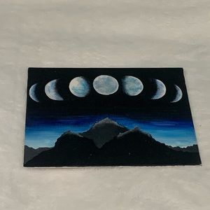 Original moon fazes acrylic painting